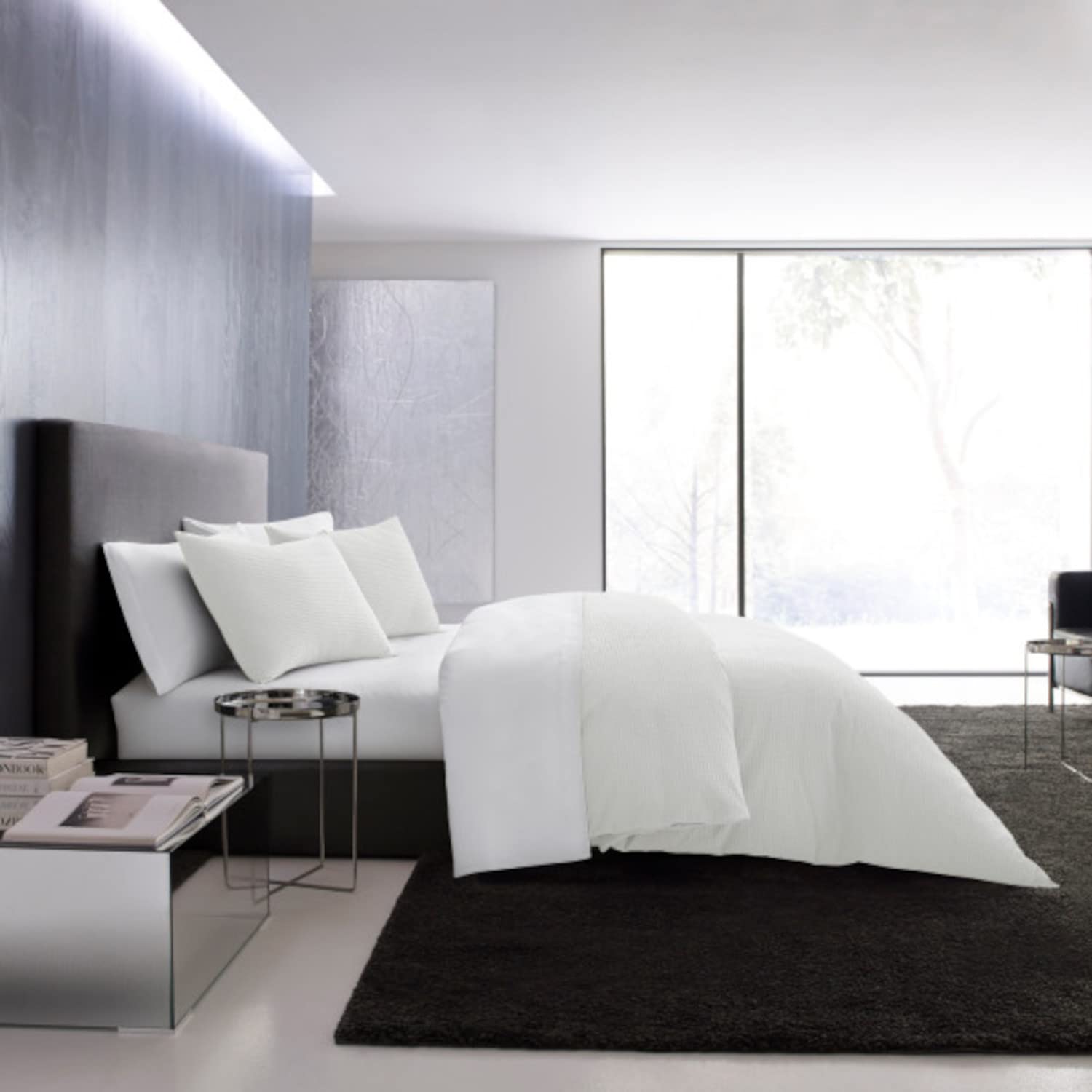 Vera Wang - King Comforter Set, Luxury Cotton Bedding With Matching Shams, Medium Weight & Ideal For All Seasons (Waffle Pique K
